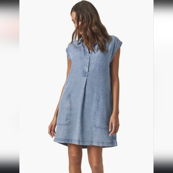 Splendid Wren Indigo Chambray Shift Minidress • NWOT 🦈 - Picture 4 of 9
